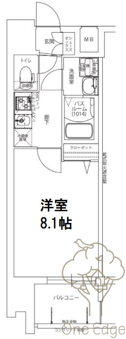 レジデンス大阪福島フォルテの間取り