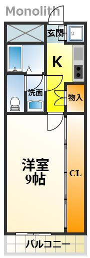エスポワール鶴山台の間取り