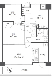 【間取り】 | 藤和ハイタウン庚午