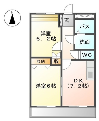 アンビションⅠの間取り|使い勝手の良い間取りです♪