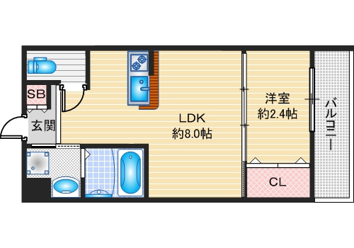 【間取り】 | リアコート千里丘2 NORTH