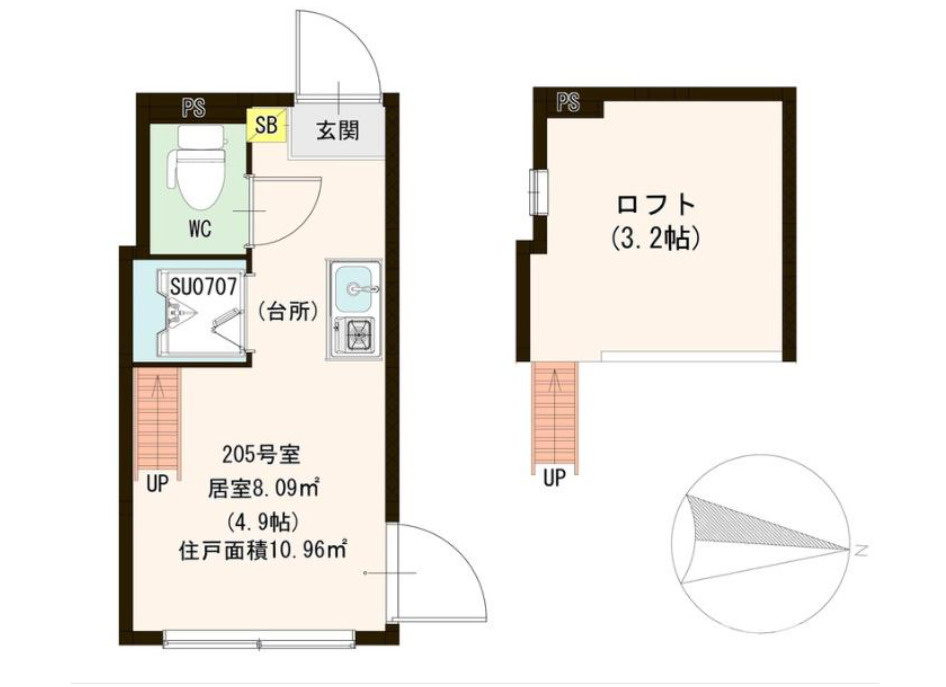 豊島区長崎２丁目のアパートの間取り|別号室イメージの為、現状を優先致します。