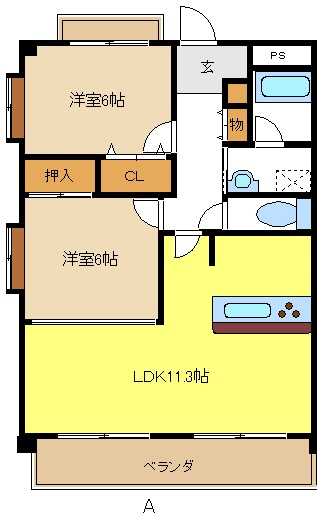 ホワイトドエル道徳の間取り