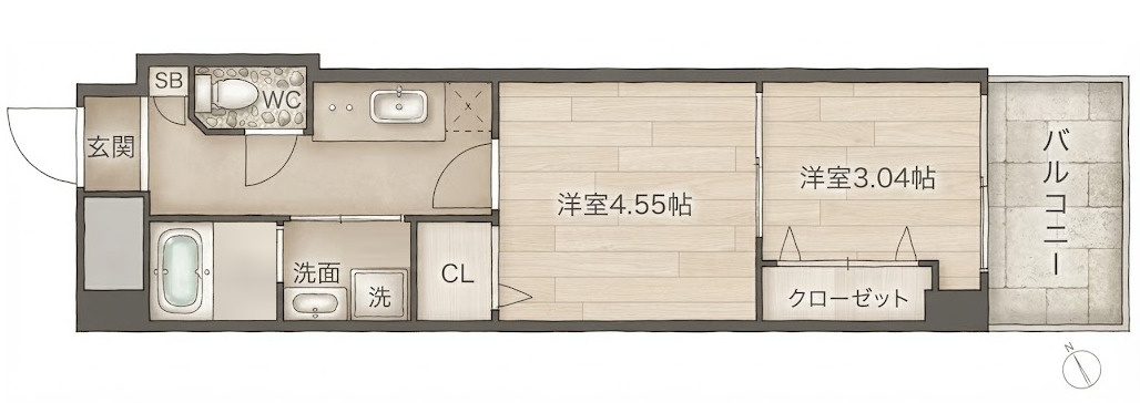 Nu阿倍野阪南町の間取り
