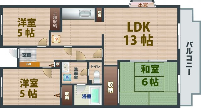 【間取り】 | カサグランデ永福 | 3LDKのお部屋です。