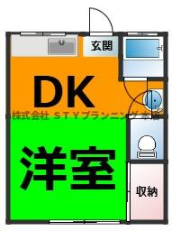 仲介手数料0円！こゆき荘の間取り