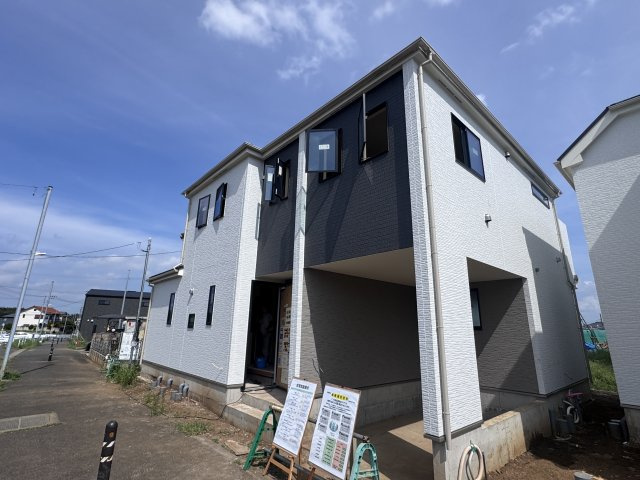 柏市増尾７丁目新築戸建【土小学校：9分】の外観|C号棟外観・8月9日撮影・もうすぐ完成！