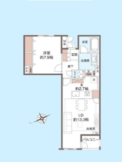 【間取り】 | プラウドジェム市ヶ谷