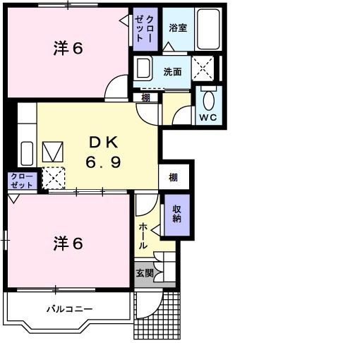 【間取り】 | プロムナード　Ｂ