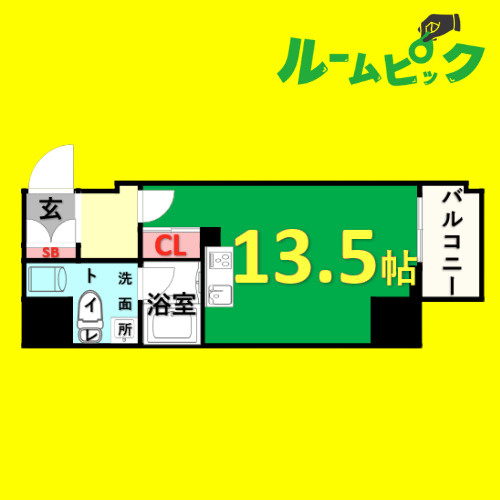アーデン東別院　名古屋市賃貸　仲介手数料無料の間取り