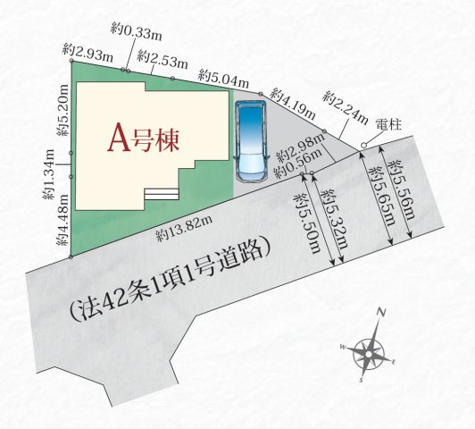 新築戸建　三島市平田123番　全1棟　A号棟の区画図|区画図