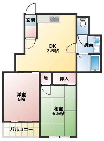 ラフォール寝屋川Bの間取り