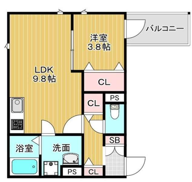 クレール塚本の間取り