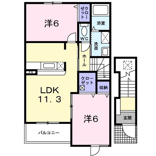 【間取り】 | ハーモニーコートＣ