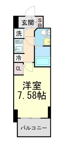 S-RESIDENCE神戸磯上通の間取り