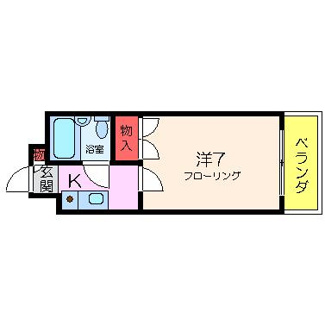 【間取り】 | アーク２ | １Ｋ
