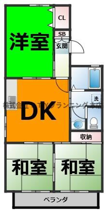 仲介手数料0円！アミューズメントA棟・B棟の間取り