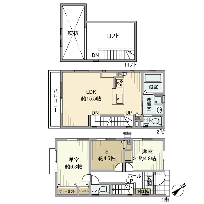 辻堂新町戸建の間取り