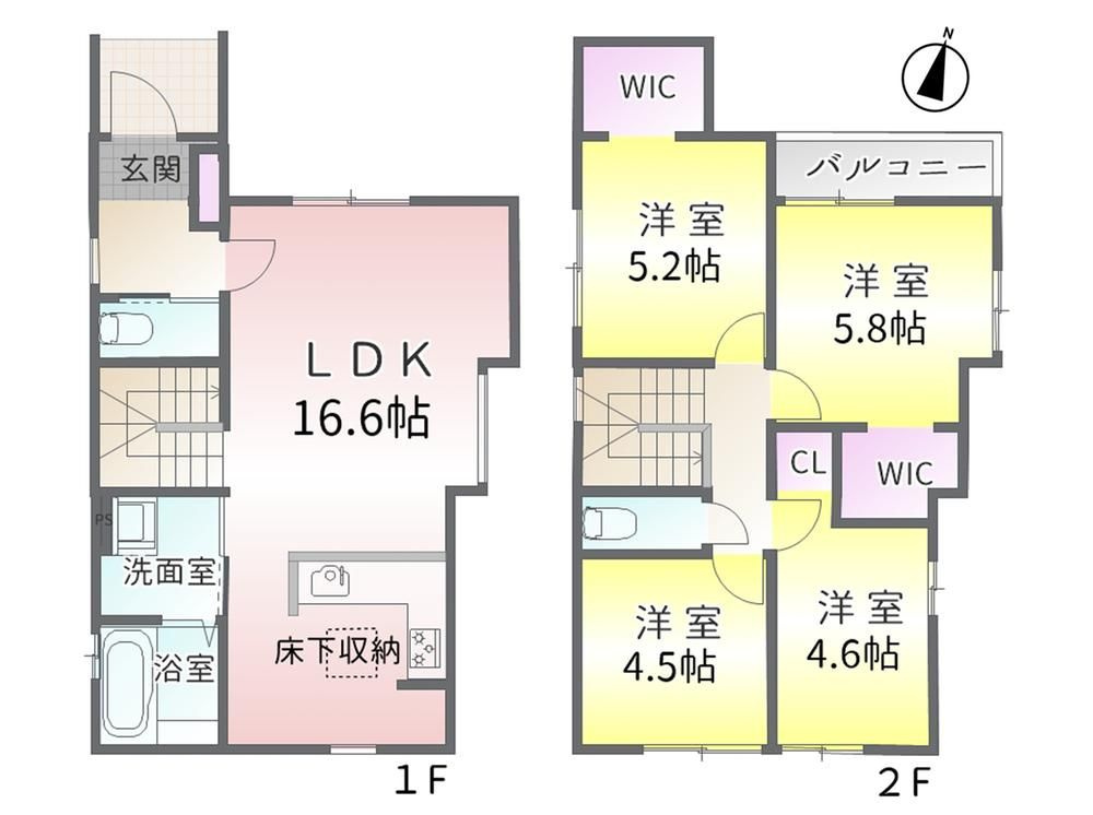 名東区西山台1期(全2棟)の間取り