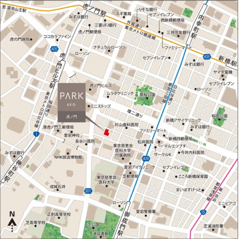 パークアクシス虎ノ門の地図