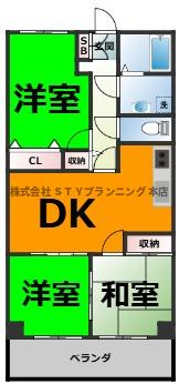 仲介手数料０円！パークサイドピエリスの間取り