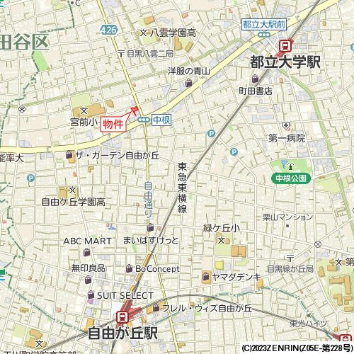 ＫＤＸレジデンス自由が丘の地図