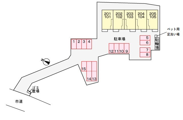 クロスローズ　パレスの区画図