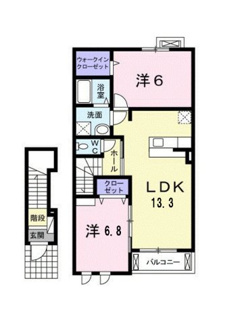 【間取り】 | プラシードつくばＡ | 間取図