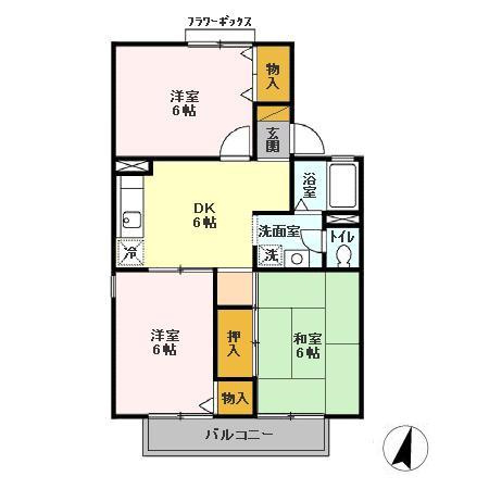 クレスト松代 ＡＢＣＤの間取り