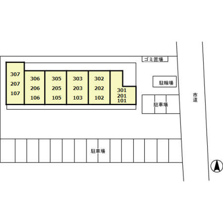 セジュールスクエアの区画図
