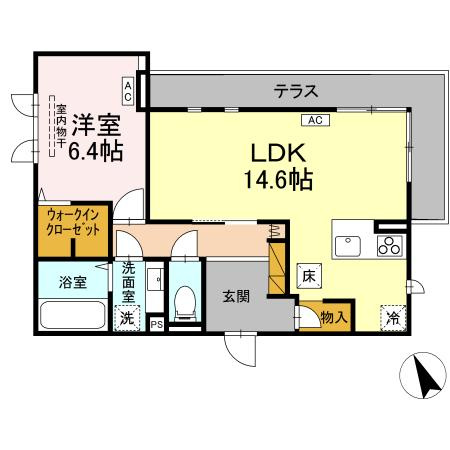 D's LIEN (ディ-ズリアン) Eの間取り