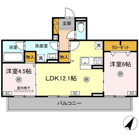 Serenvita Matsushiro(ｾﾚｳｨｰﾀ ﾏﾂｼﾛ)の間取り