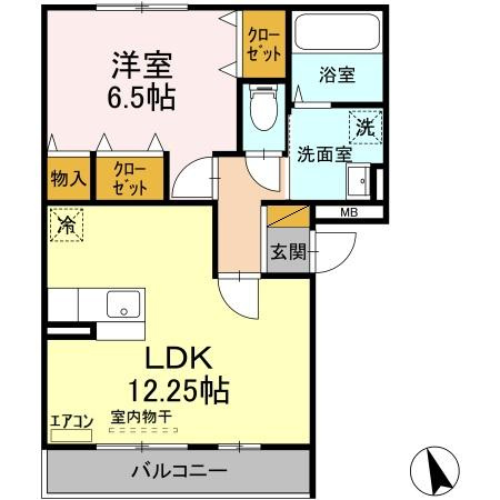 スマイル サンライズ A・Kの間取り
