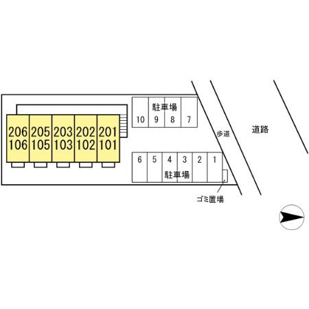 フラワーハイムの区画図