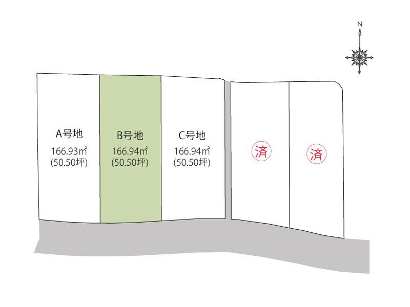 高知市針木南町-B号地-売土地の区画図|B号地