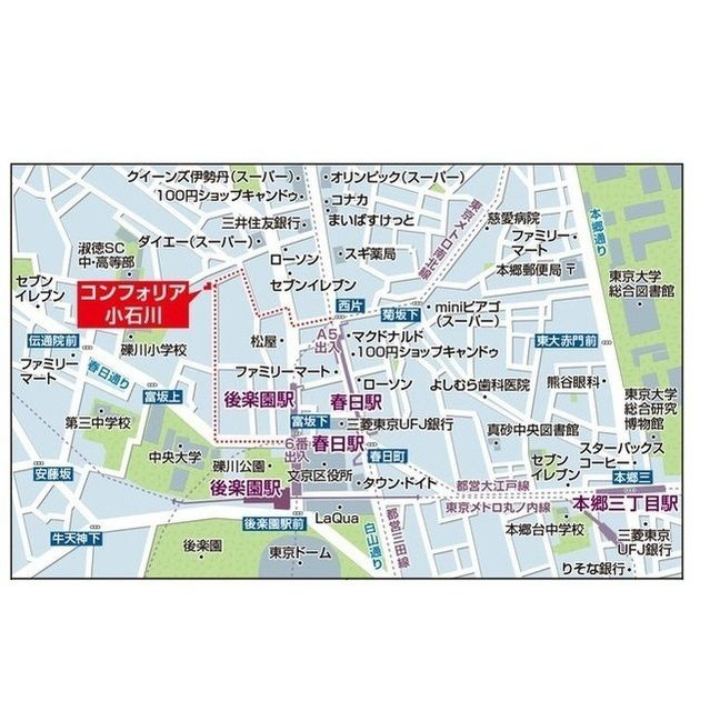 ビーロット小石川レジデンスの地図