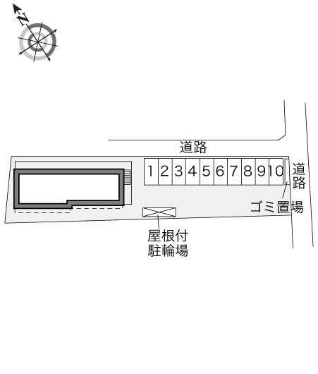 レオパレスリベェールの区画図