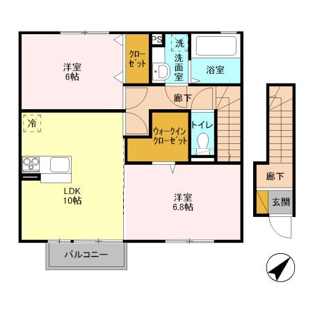 セジュールヒロオカ Bの間取り