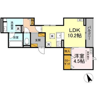 【間取り】 | D-Invest陣場 A