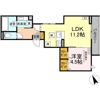 【間取り】 | D-Invest陣場 B