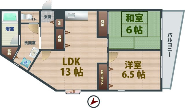 【間取り】 | ユリシーズ浜田山 | 2LDKのお部屋です。