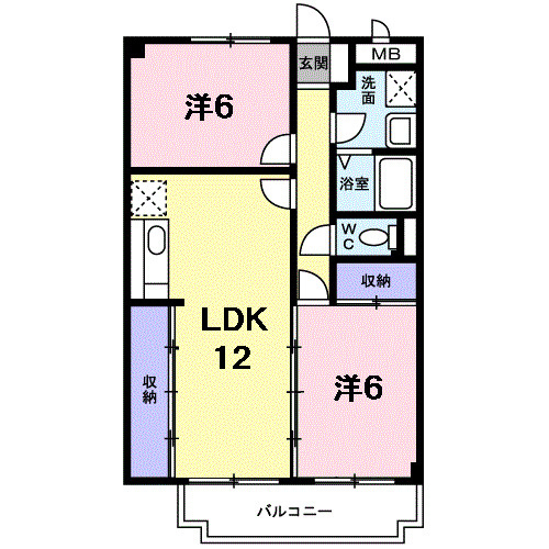 アシーネ三田天神の間取り