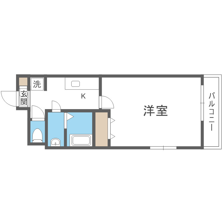 大阪市浪速区桜川２丁目の賃貸マンションの間取り