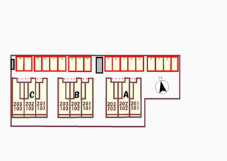 【区画図】 | アルカンシエル　神立Ａ | 駐車場