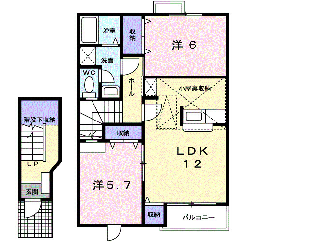 ベルフラワーＥの間取り|間取図