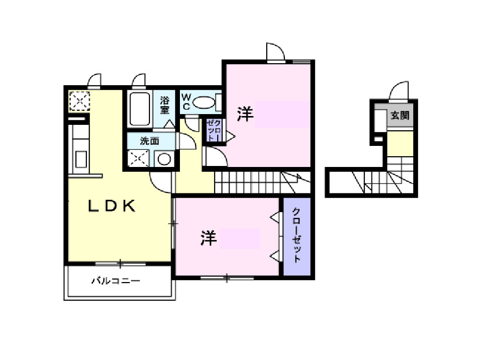 ドゥメゾンＣの間取り|間取図
