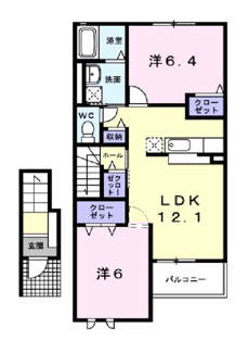 【間取り】 | アズール　学園 | 間取図