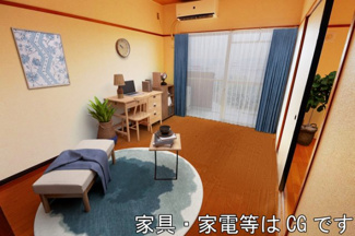 【寝室】 | 第３山忠マンション | 洋室（エアコン付き）