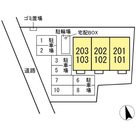 伊佐山ハイツの区画図