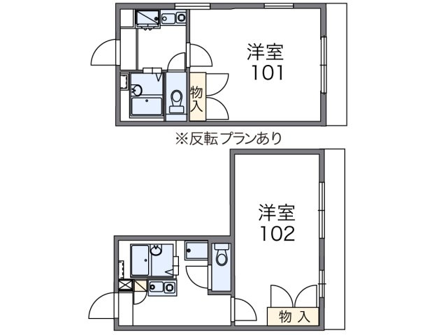 レオパレスラッフィナートの間取り|画像2